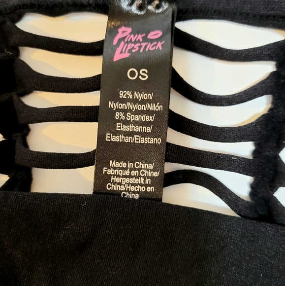 Pink Lipstick- Black Exotic Dress - Picture 2 of 3